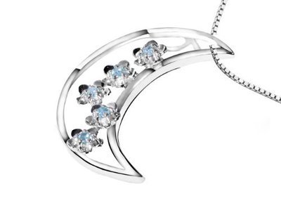 意洋月牙灣925天然藍晶吊墜YP08128 輕盈臻美，觸手可及